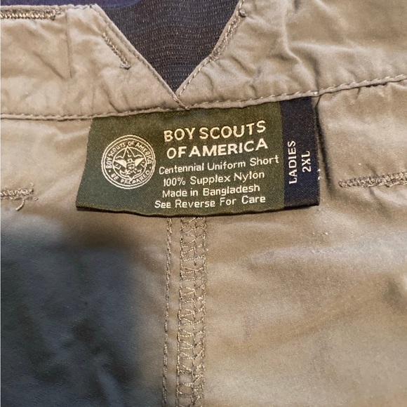 Boy Scouts of America Centennial Uniform Short Adult Ladies Green Cargo Nylon - Picture 4 of 8
